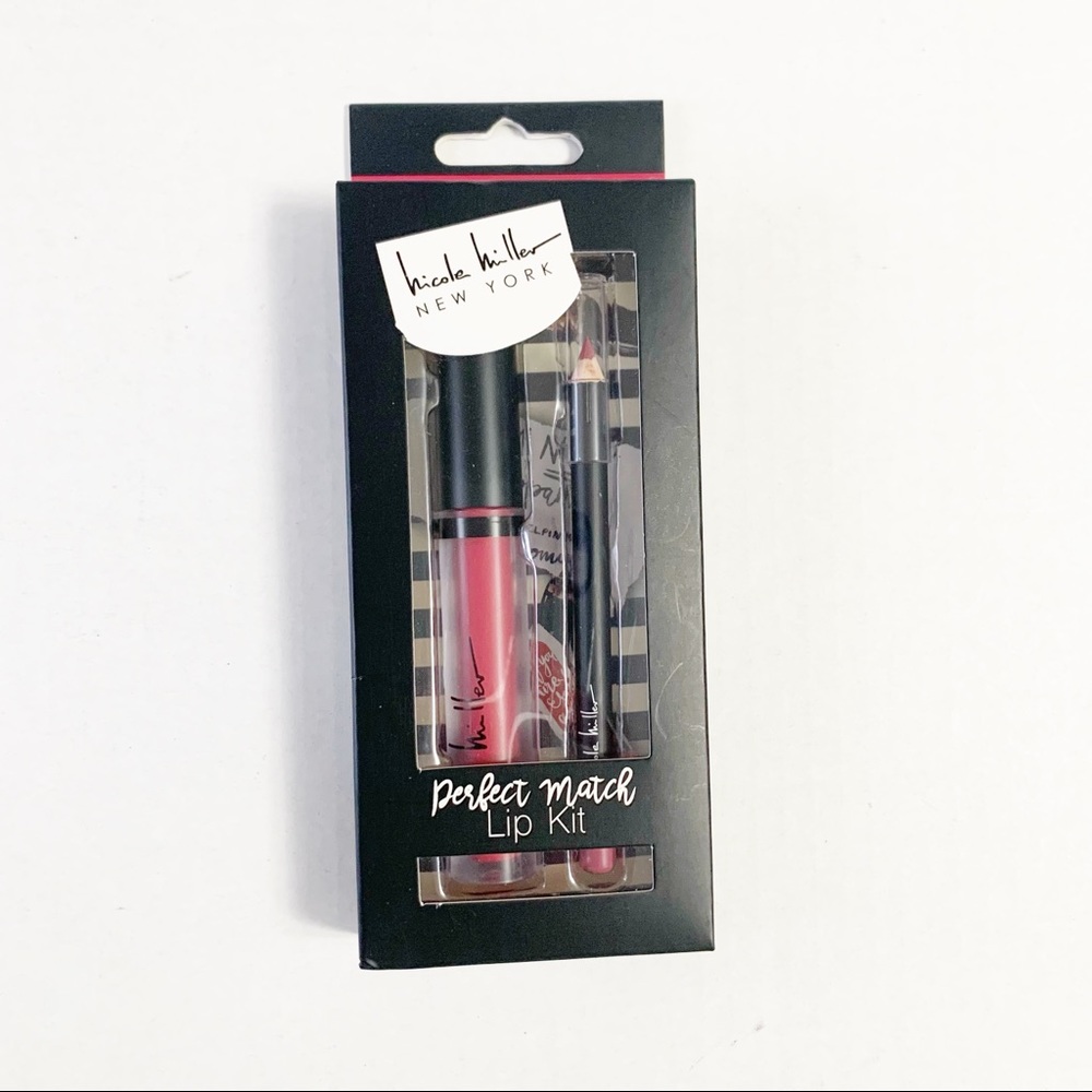 Nicole Miller Perfect Match Lip Kit lip liner & liquid lipstick Urban Rose